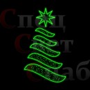 Световое панно "Елка Стилизованная" 2,5м Зеленая