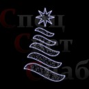 Световое панно "Елка Стилизованная" 4м Белая